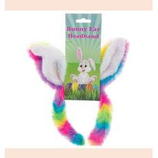 Easter Bunny Rainbow Ears Headband
